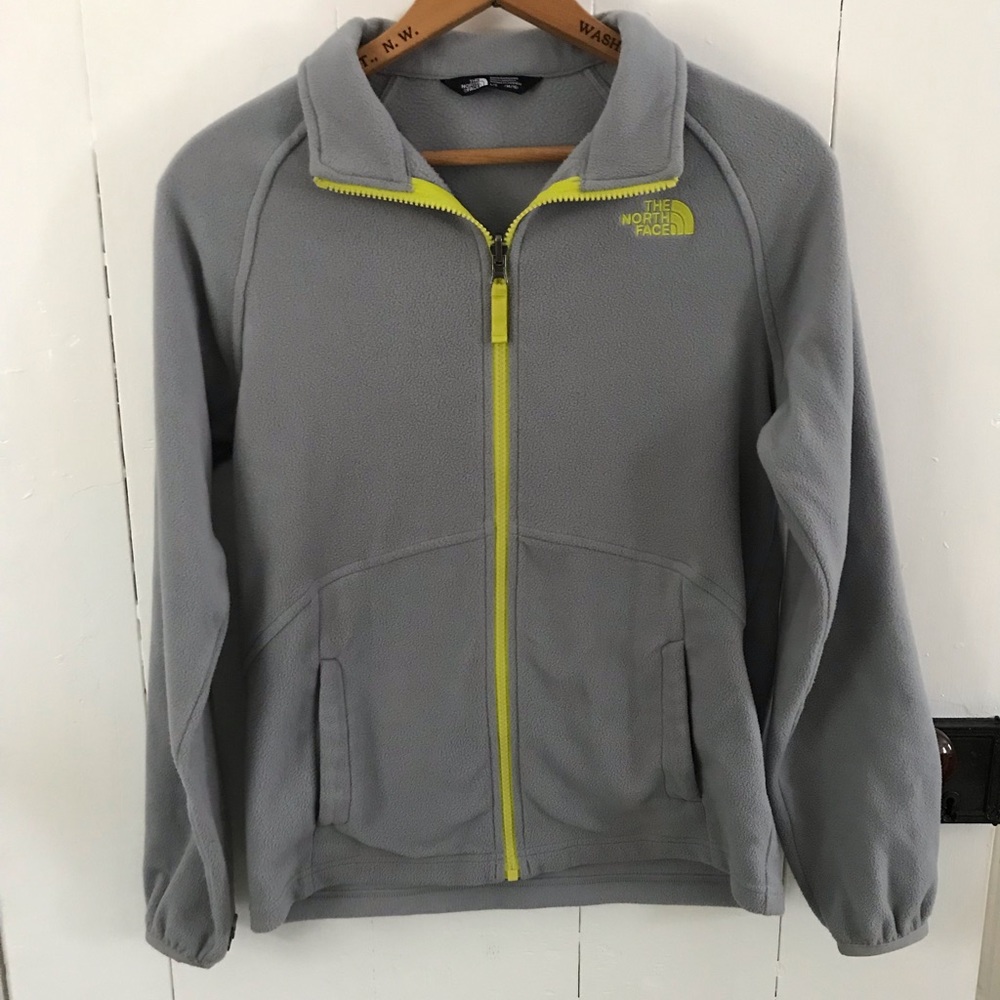 • North Face Boy’s grey zip up fleece•